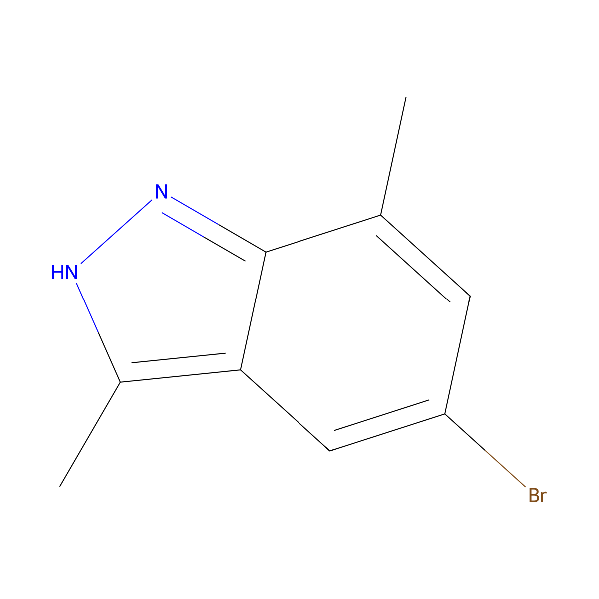 5-Bromo-3,7-dimethyl-1H-indazole molecular structure, CAS 1031417-71-6