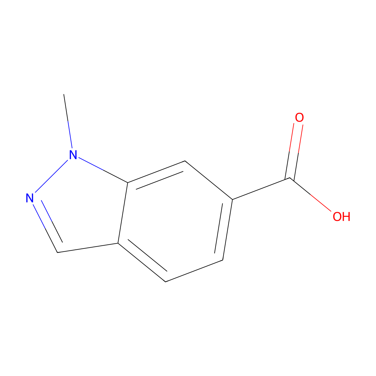 1-Methyl-1H-indazole-6-carboxylic acid molecular structure, CAS 1031417-77-2