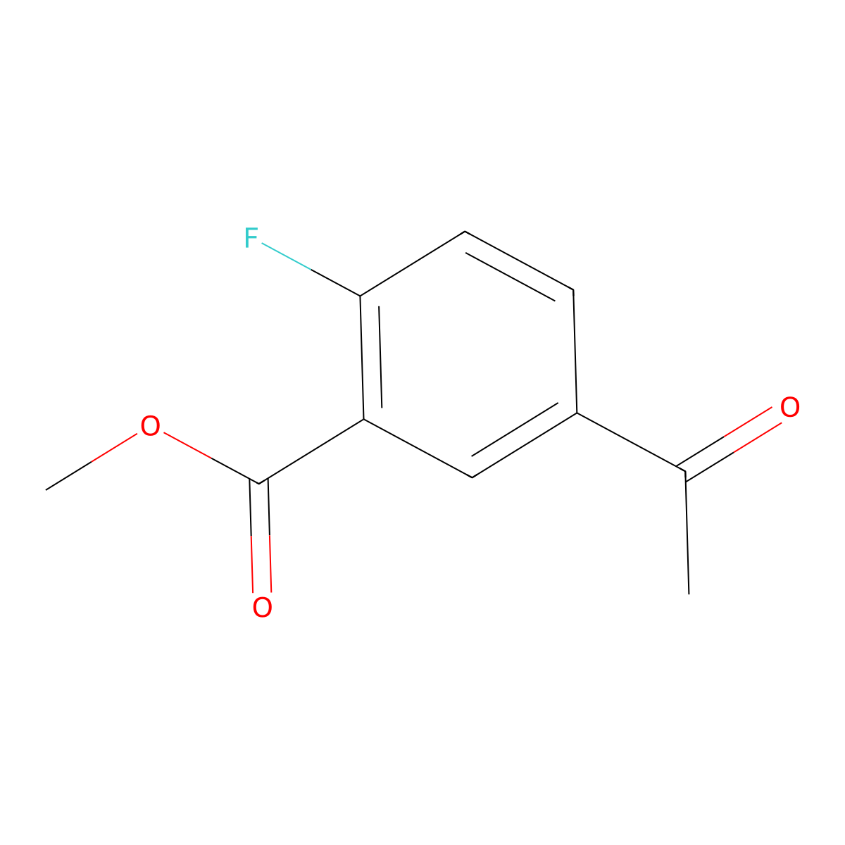 Methyl 5-acetyl-2-fluorobenzoate molecular structure, CAS 1031417-96-5