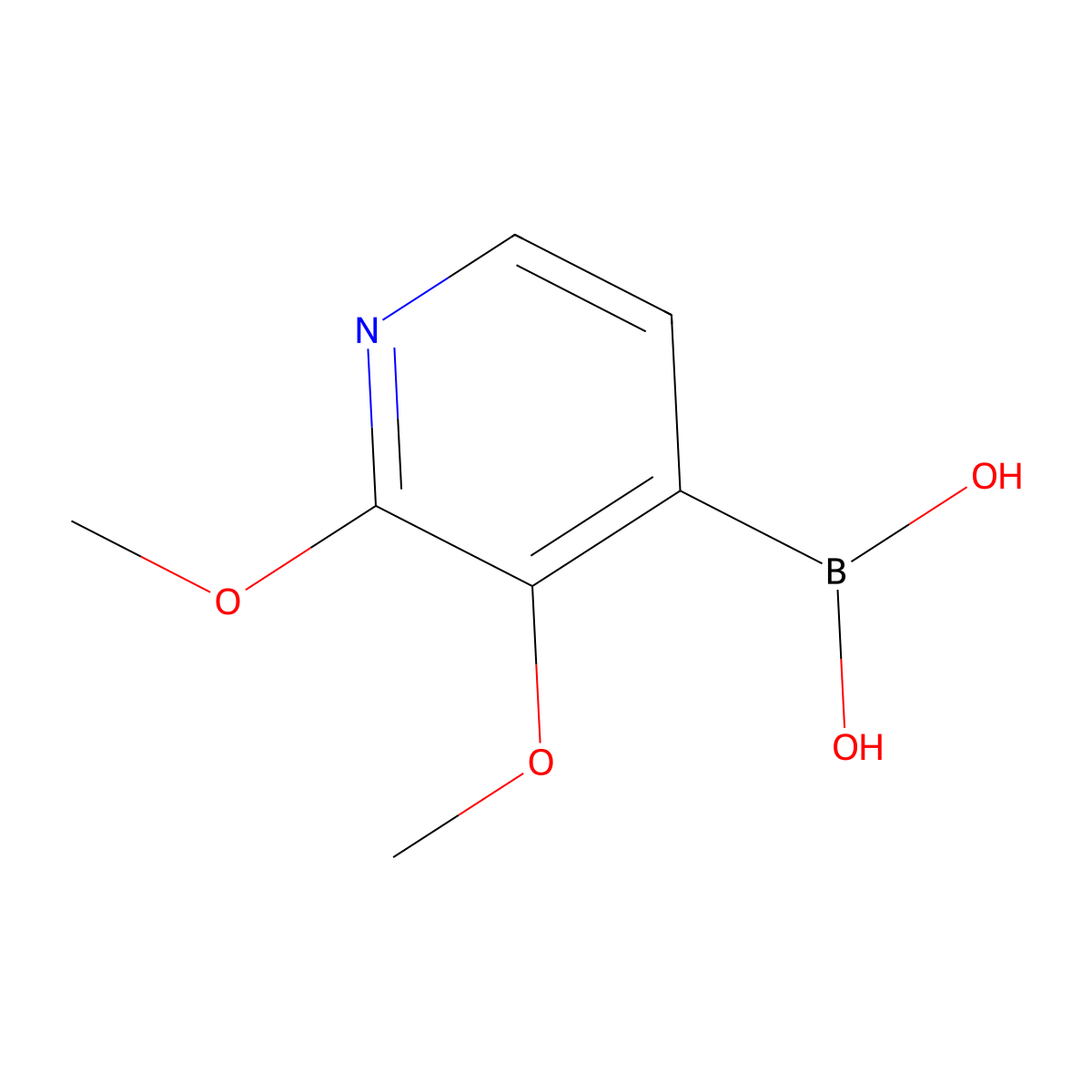 2,3-Dimethoxypyridine-4-boronic acid molecular structure, CAS 1031438-93-3