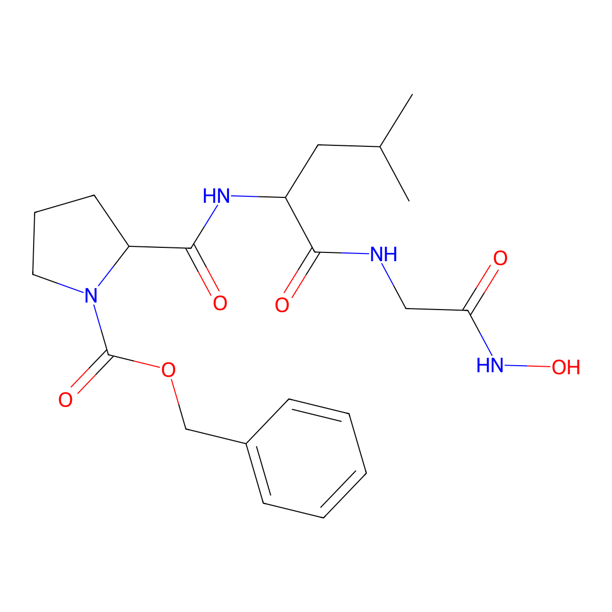 Z-Pro-Leu-Gly hydroxamate molecular structure, CAS 103145-74-0