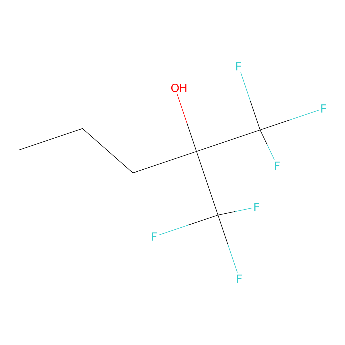 1,1,1-Trifluoro-2-(trifluoromethyl)pentan-2-ol molecular structure, CAS 10315-75-0