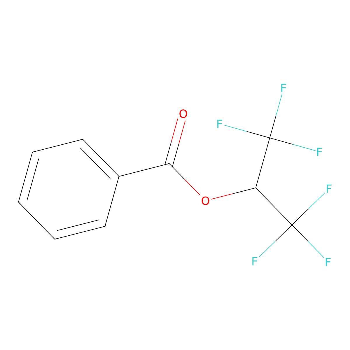 1,1,1,3,3,3-Hexafluoropropan-2-yl benzoate molecular structure, CAS 10315-85-2
