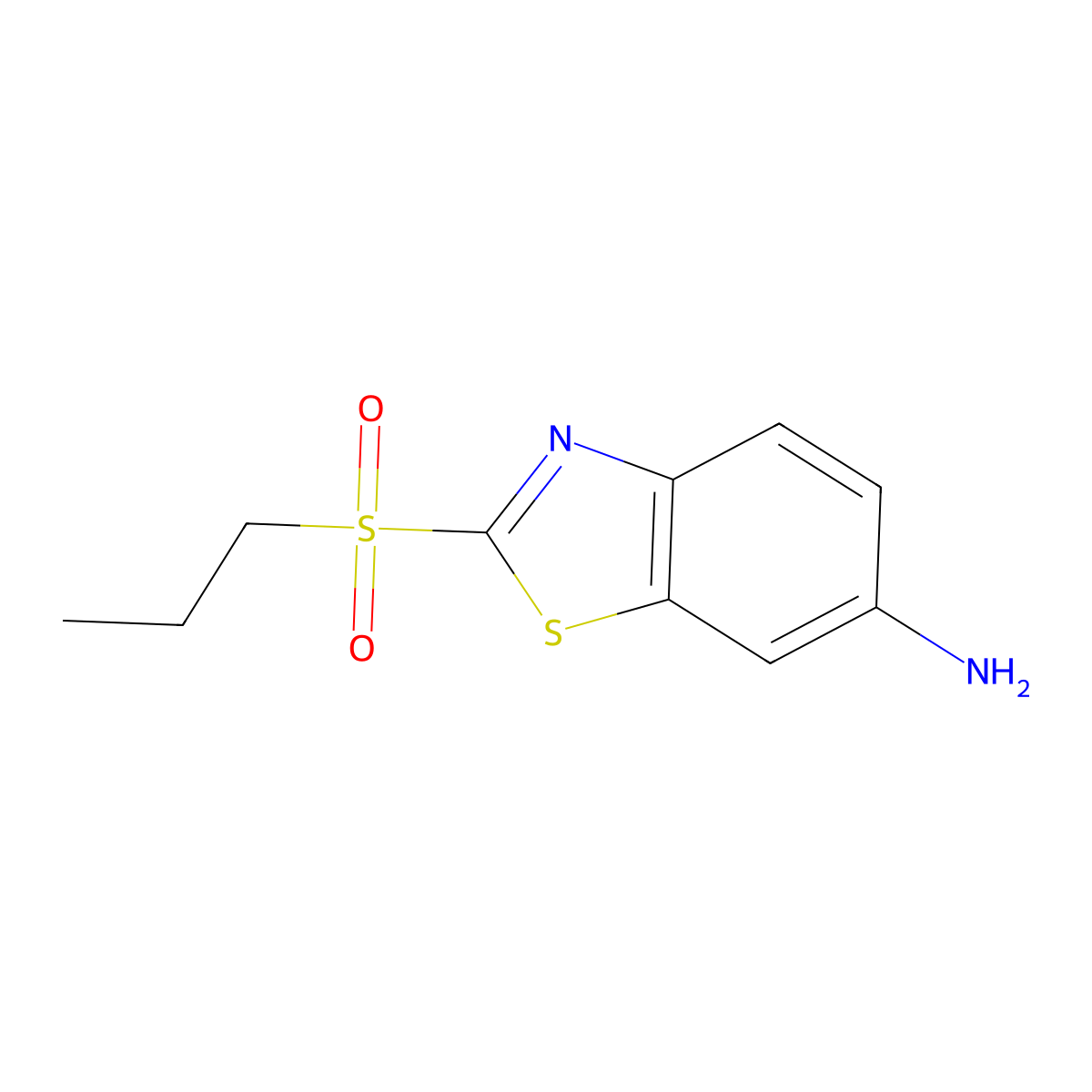 2-(Propylsulfonyl)-1,3-benzothiazol-6-amine molecular structure, CAS 103150-72-7