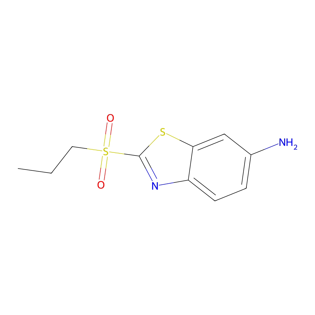 2-(Propylsulfonyl)-1,3-benzothiazol-6-amine molecular structure, CAS 103150-72-7