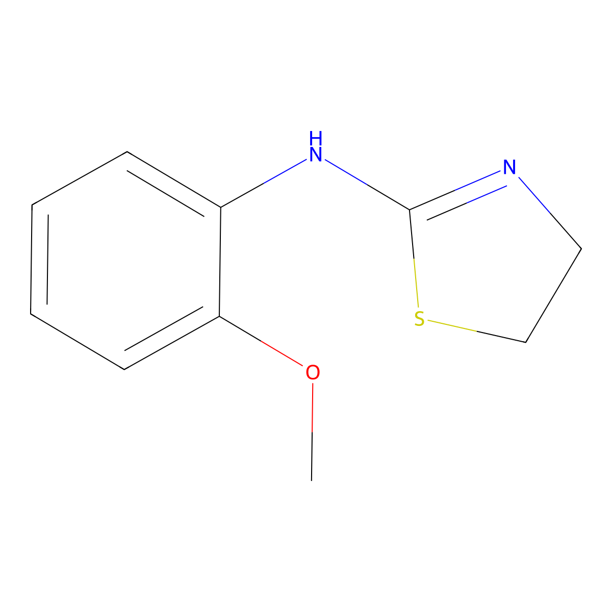 N-(2-Methoxyphenyl)-4,5-dihydro-1,3-thiazol-2-amine molecular structure, CAS 103151-15-1