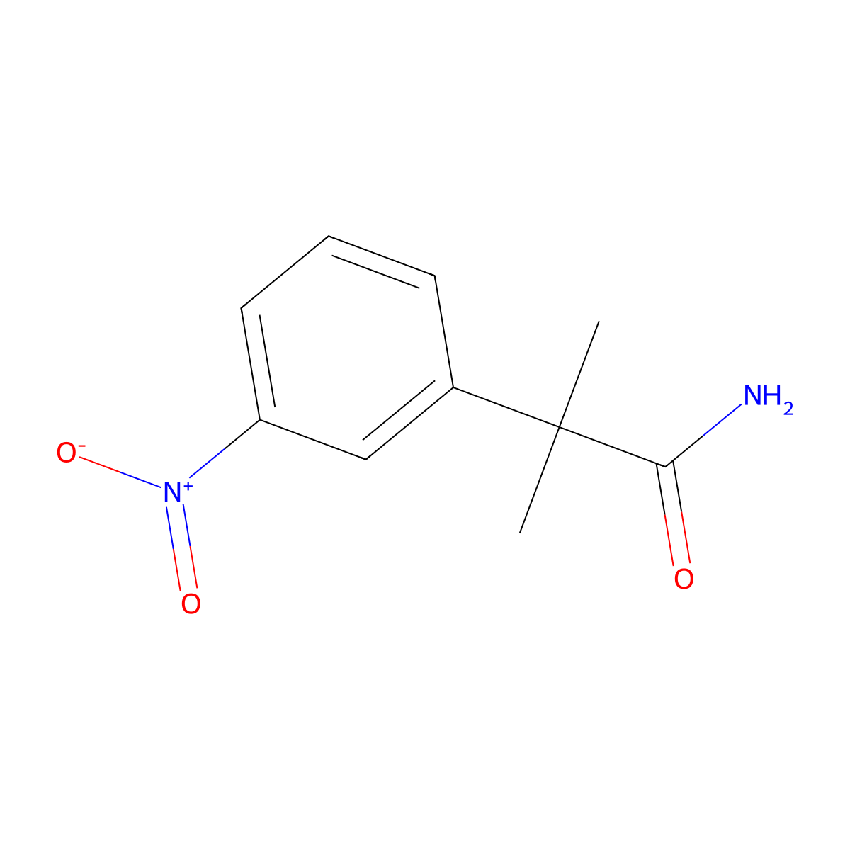 2-Methyl-2-(3-nitrophenyl)propanamide molecular structure, CAS 103151-23-1