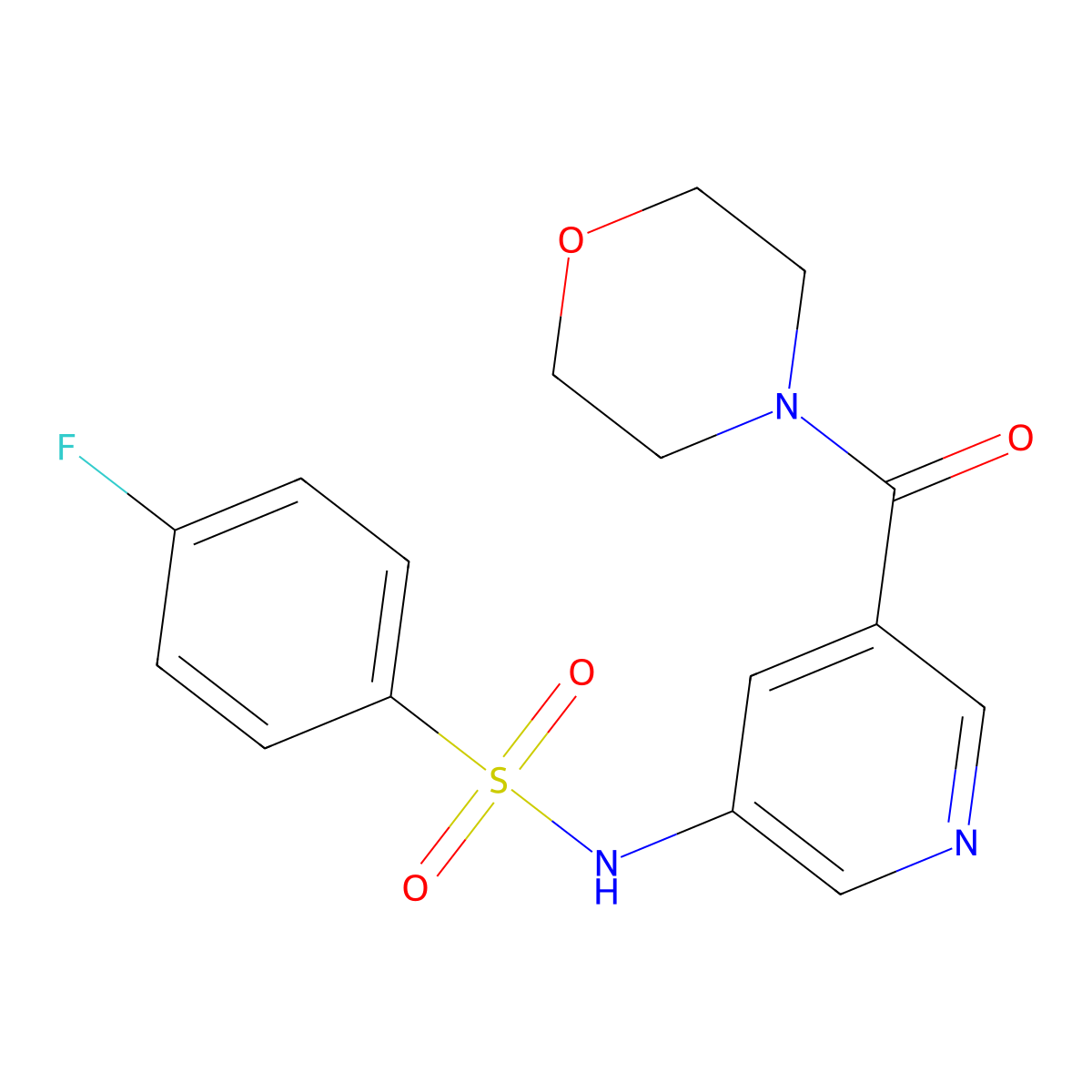 4-Fluoro-N-[5-(morpholine-4-carbonyl)pyridin-3-YL]benzene-1-sulfonamide molecular structure, CAS 1031545-76-2