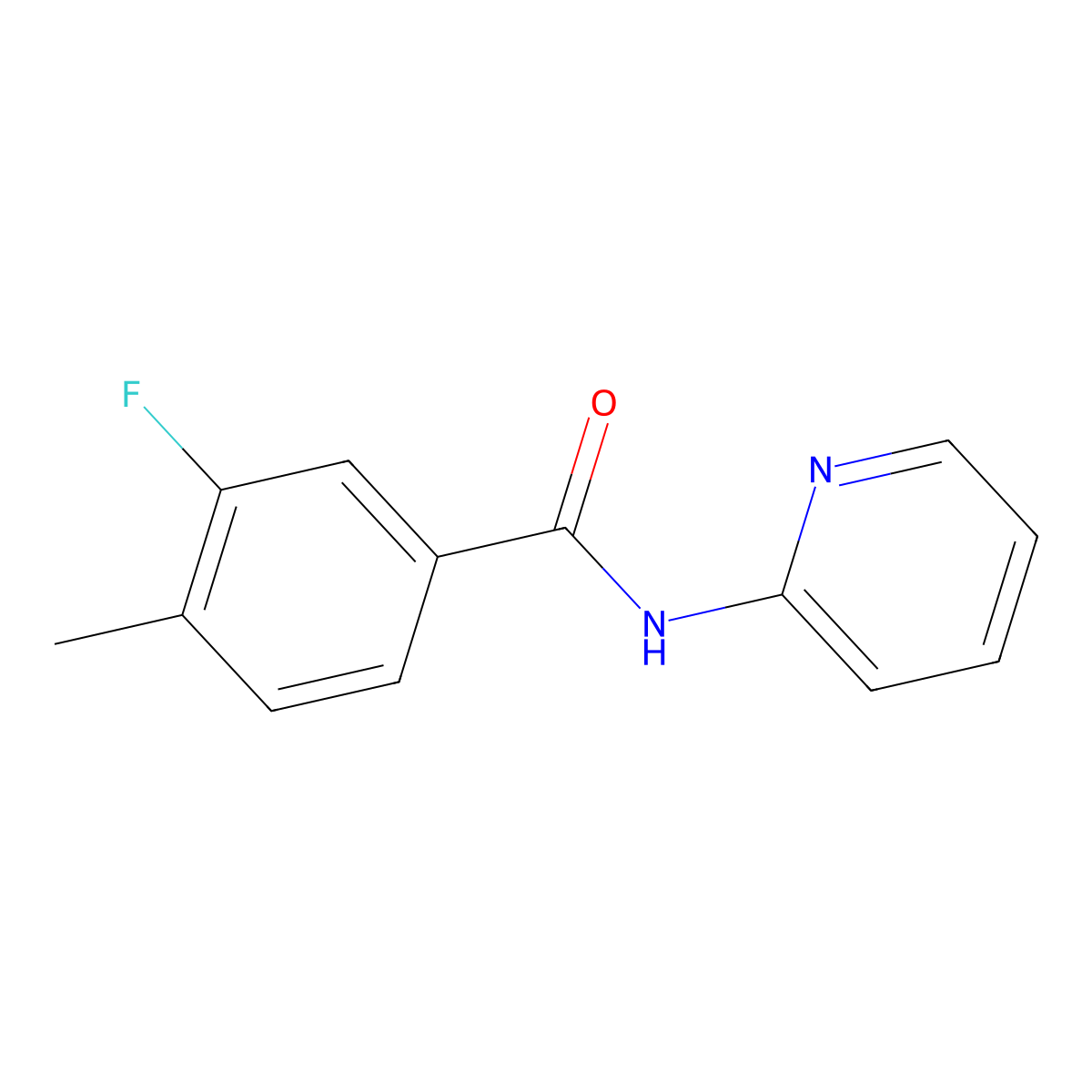 3-Fluoro-4-methyl-N-(pyridin-2-YL)benzamide molecular structure, CAS 1031550-20-5