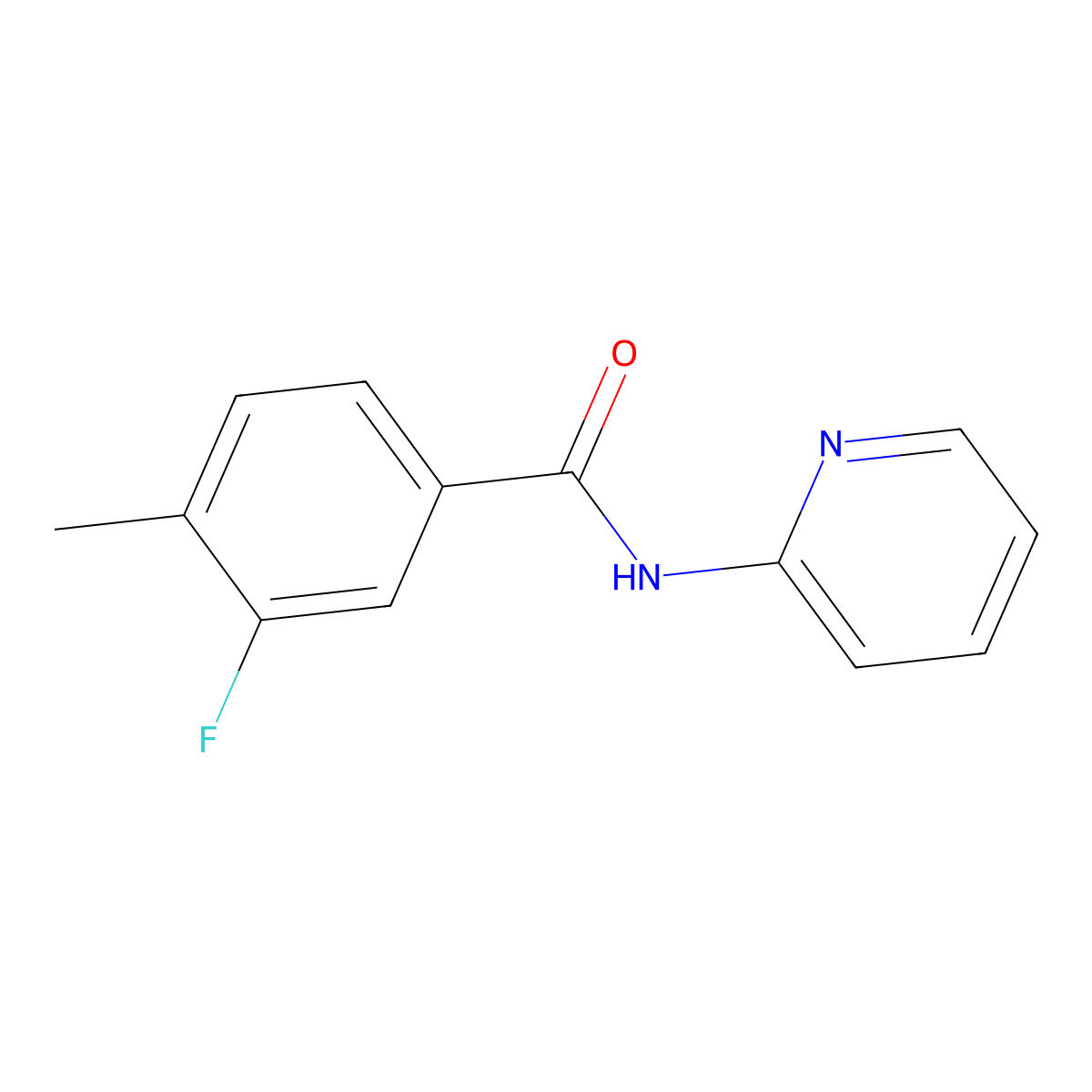 3-Fluoro-4-methyl-N-(pyridin-2-YL)benzamide molecular structure, CAS 1031550-20-5