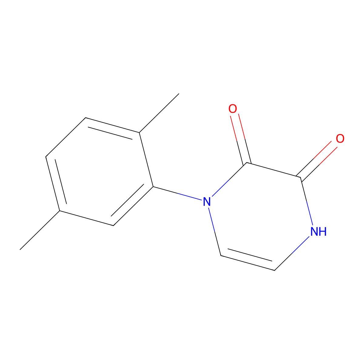 1-(2,5-Dimethylphenyl)-1,2,3,4-tetrahydropyrazine-2,3-dione molecular structure, CAS 1031557-34-2
