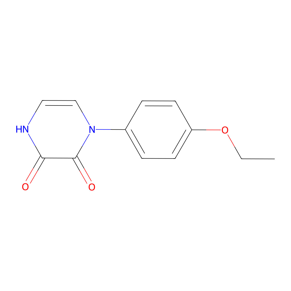 1-(4-Ethoxyphenyl)-1,4-dihydropyrazine-2,3-dione molecular structure, CAS 1031557-37-5