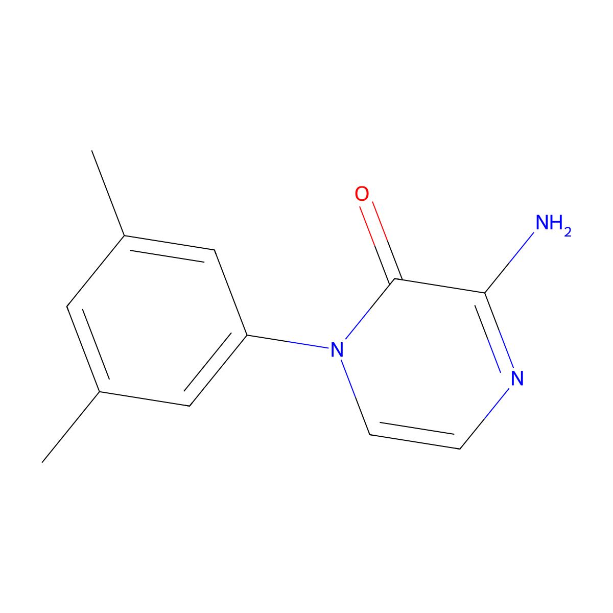 3-Amino-1-(3,5-dimethylphenyl)-1,2-dihydropyrazin-2-one molecular structure, CAS 1031557-95-5