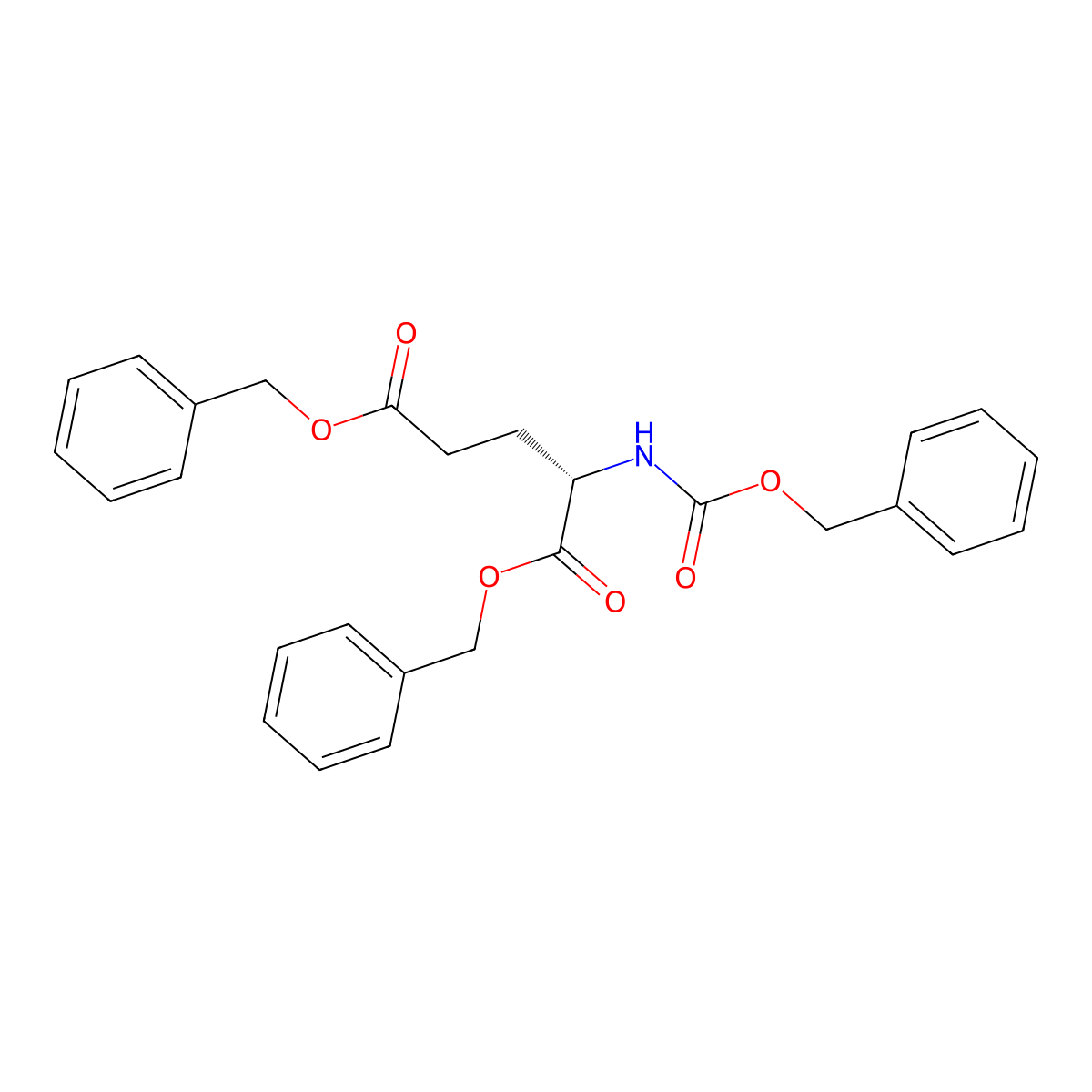 L-Glutamic acid, N-[(phenylmethoxy)carbonyl]-, bis(phenylmethyl) ester molecular structure, CAS 103156-77-0