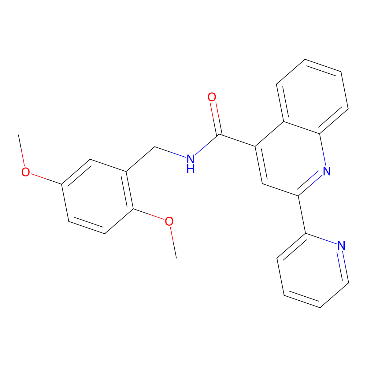 N-[(2,5-Dimethoxyphenyl)methyl]-2-(pyridin-2-YL)quinoline-4-carboxamide molecular structure, CAS 1031572-01-6