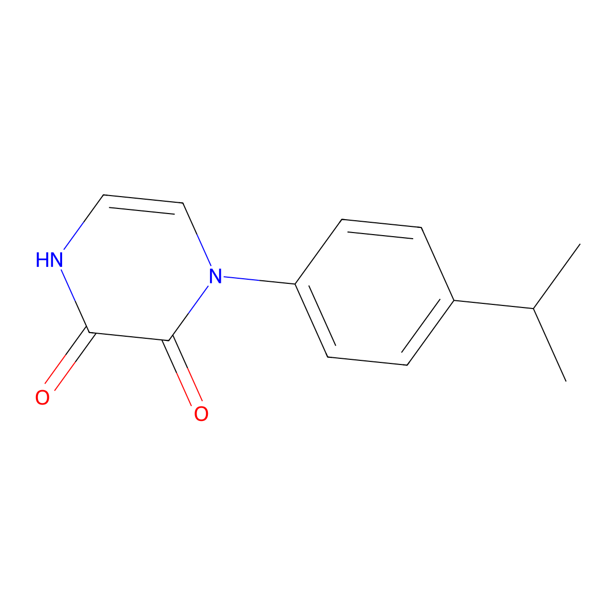 1-(4-isopropylphenyl)pyrazine-2,3(1H,4H)-dione molecular structure, CAS 1031577-80-6
