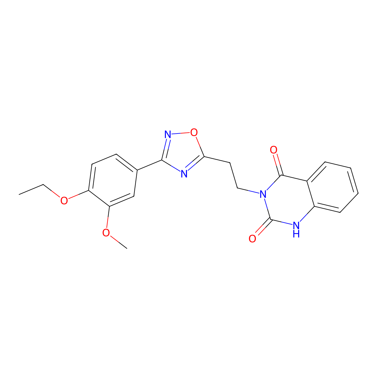 3-{2-[3-(4-Ethoxy-3-methoxyphenyl)-1,2,4-oxadiazol-5-yl]ethyl}-1,2,3,4-tetrahydroquinazoline-2,4-dione molecular structure, CAS 1031578-82-1