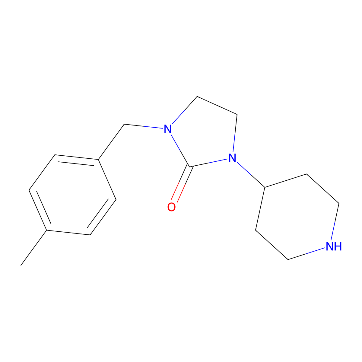 1-(4-Methylbenzyl)-3-piperidin-4-ylimidazolidin-2-one molecular structure, CAS 1031582-50-9