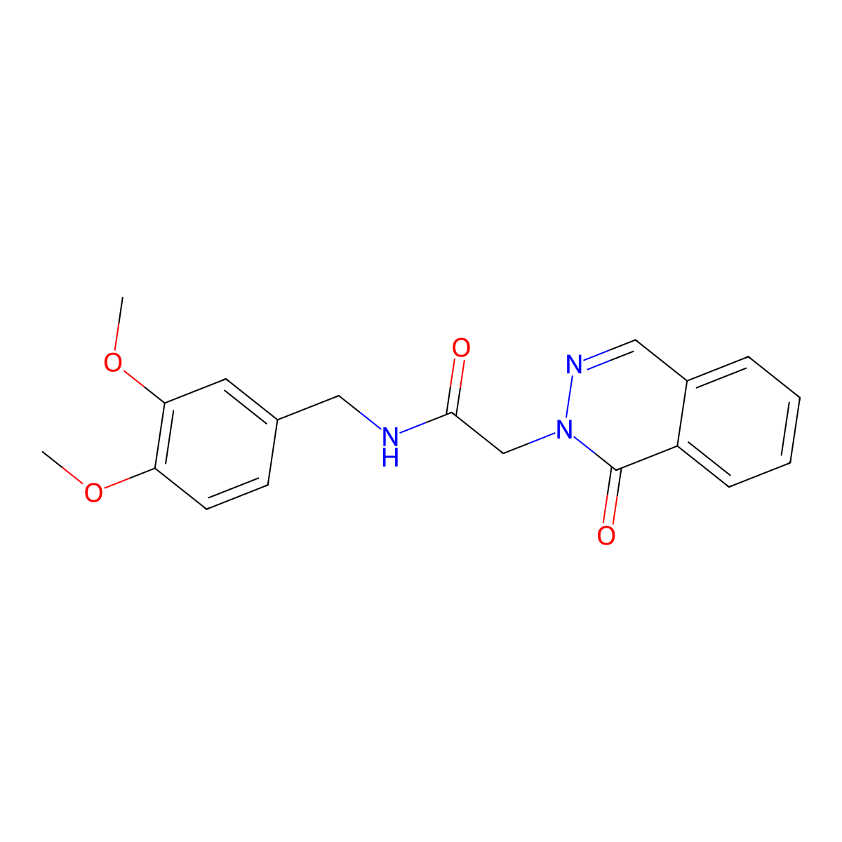N-(3,4-dimethoxybenzyl)-2-(1-oxophthalazin-2(1H)-yl)acetamide molecular structure, CAS 1031586-41-0