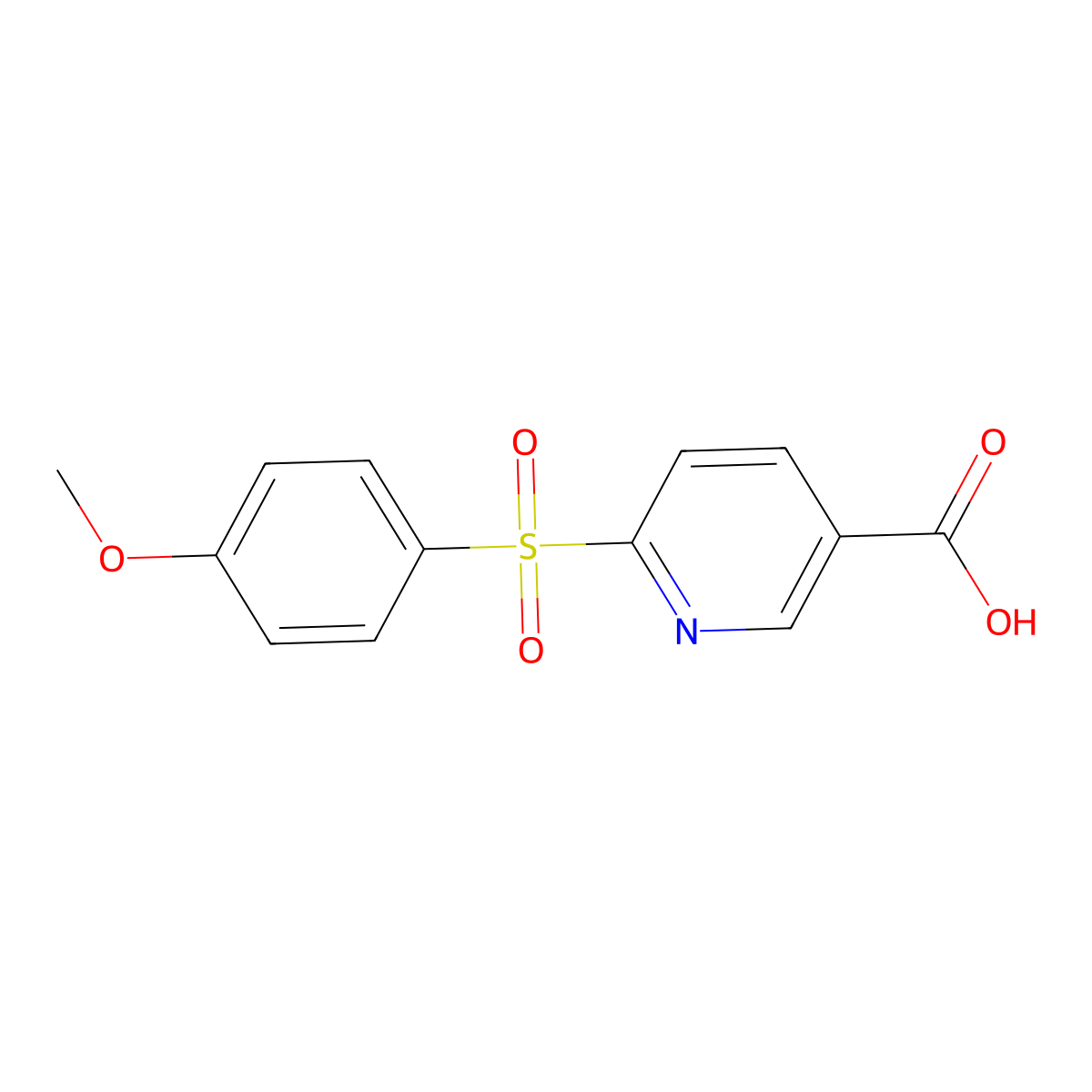 6-(4-Methoxybenzenesulfonyl)pyridine-3-carboxylic acid molecular structure, CAS 1031599-54-8