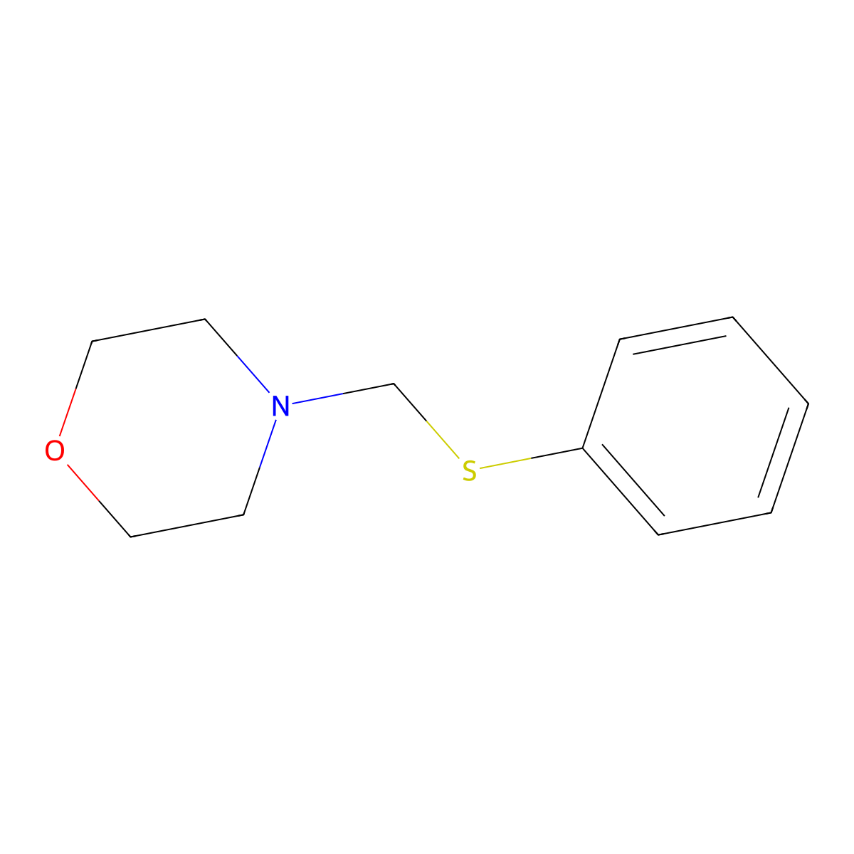 4-[(Phenylsulfanyl)methyl]morpholine molecular structure, CAS 10316-03-7
