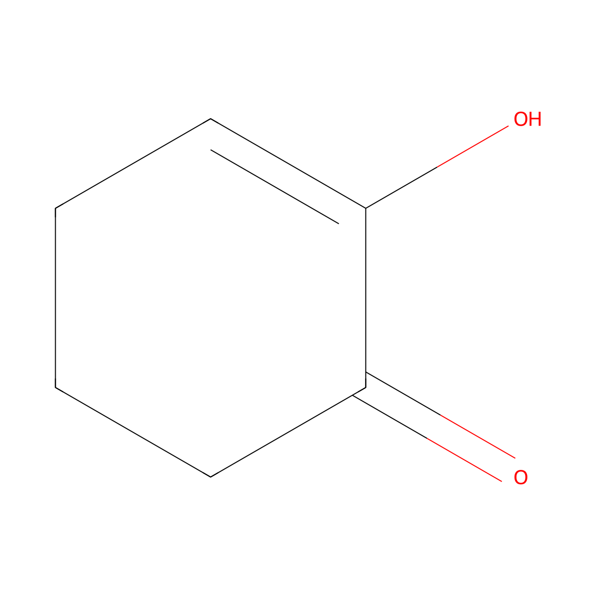 2-Hydroxy-2-cyclohexen-1-one molecular structure, CAS 10316-66-2