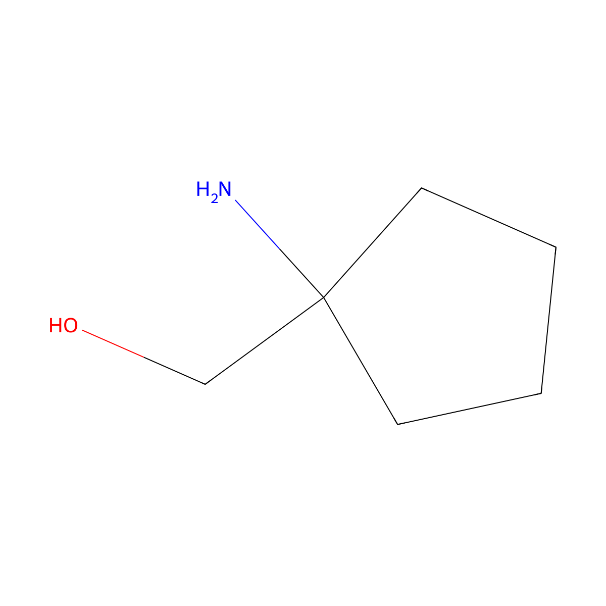 1-Aminocyclopentanemethanol molecular structure, CAS 10316-79-7