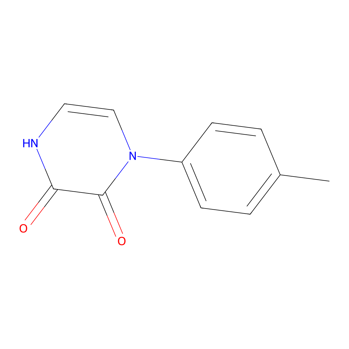 1-(4-Methylphenyl)-1,4-dihydropyrazine-2,3-dione molecular structure, CAS 1031605-84-1