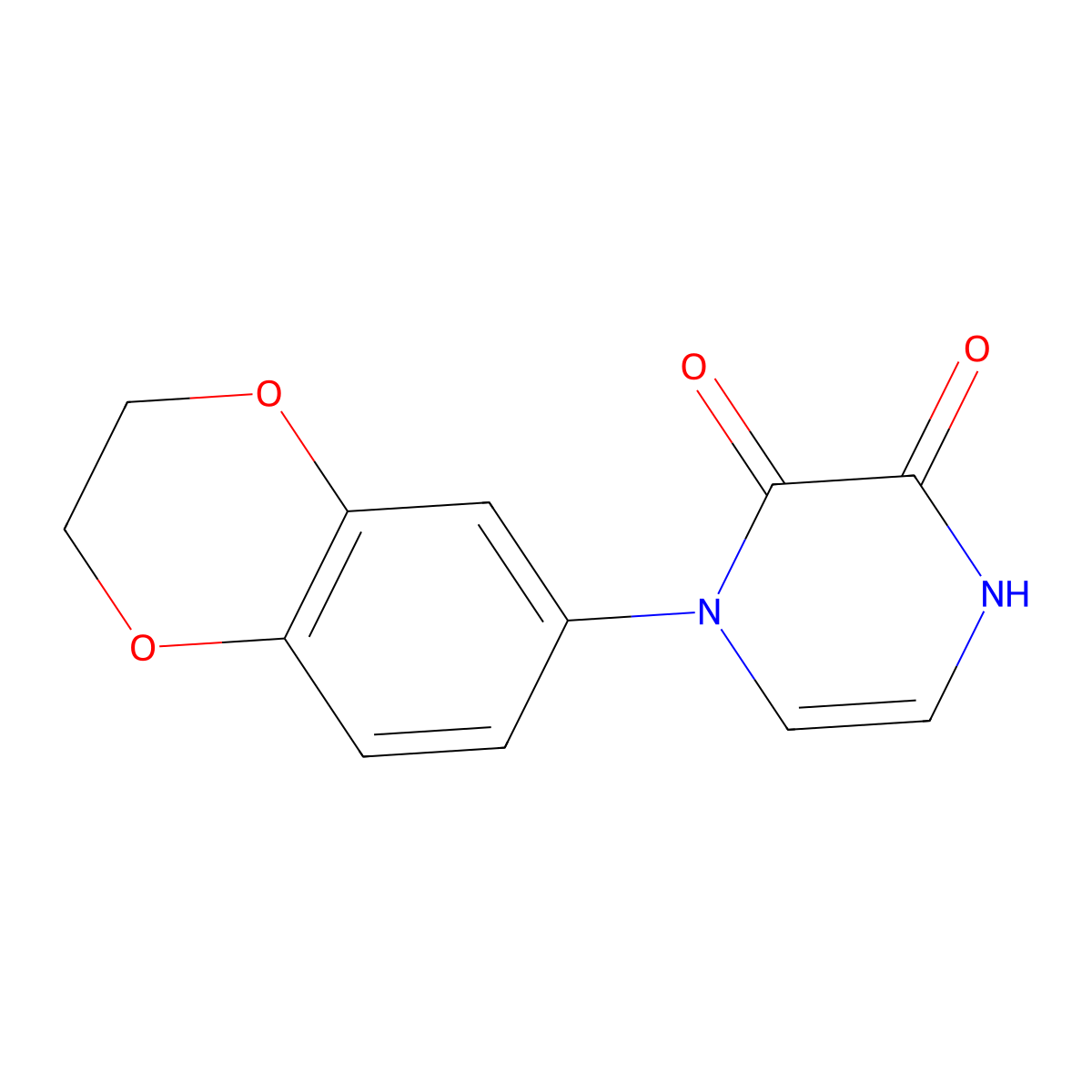 1-(2,3-Dihydro-1,4-benzodioxin-6-yl)-1,2,3,4-tetrahydropyrazine-2,3-dione molecular structure, CAS 1031605-86-3