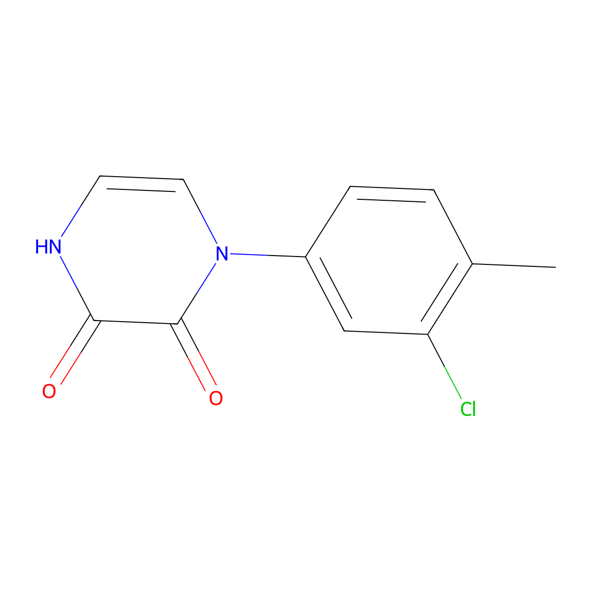 1-(3-Chloro-4-methylphenyl)-1,2,3,4-tetrahydropyrazine-2,3-dione molecular structure, CAS 1031605-88-5