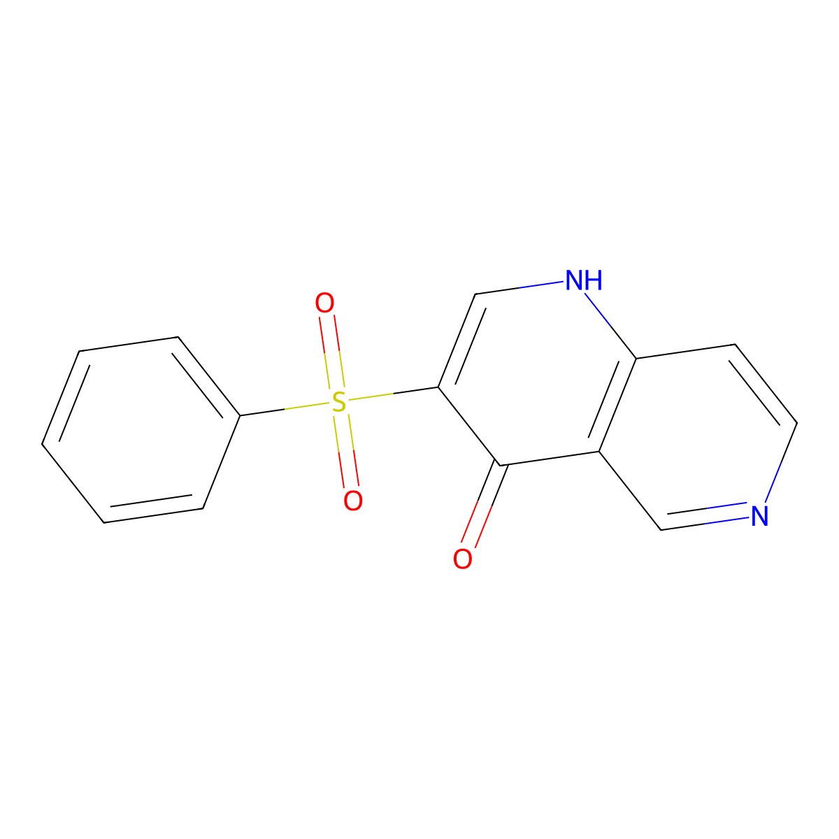 3-(phenylsulfonyl)-1,6-naphthyridin-4(1H)-one molecular structure, CAS 1031606-06-0