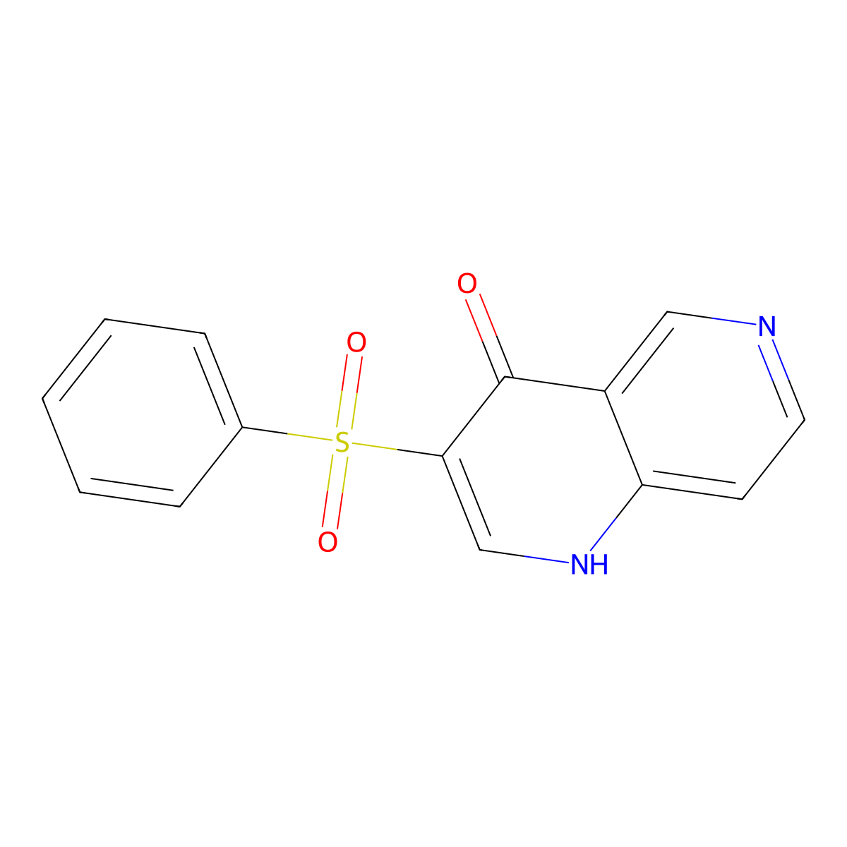 3-(phenylsulfonyl)-1,6-naphthyridin-4(1H)-one molecular structure, CAS 1031606-06-0