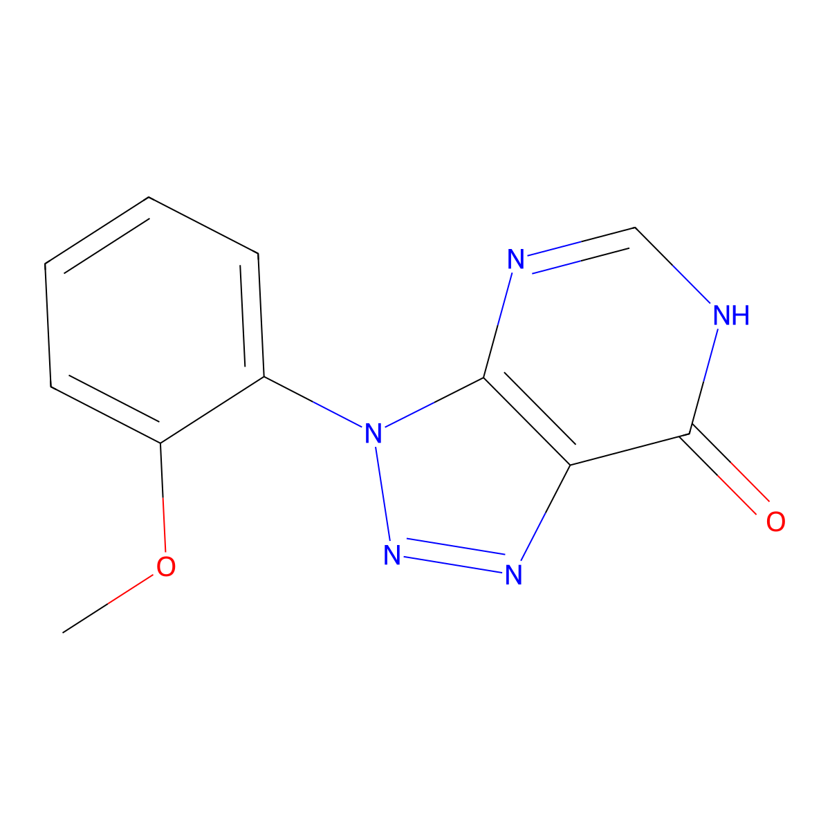 3-(2-methoxyphenyl)-3H,6H,7H-[1,2,3]triazolo[4,5-d]pyrimidin-7-one molecular structure, CAS 1031606-56-0