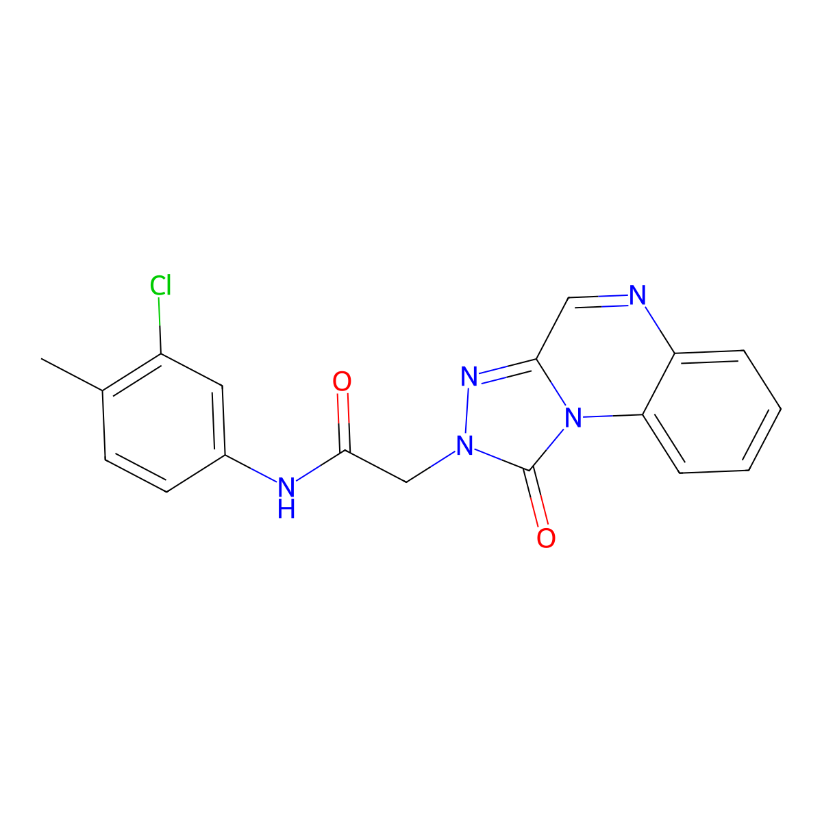 N-(3-chloro-4-methylphenyl)-2-(1-oxo-[1,2,4]triazolo[4,3-a]quinoxalin-2(1H)-yl)acetamide molecular structure, CAS 1031619-66-5