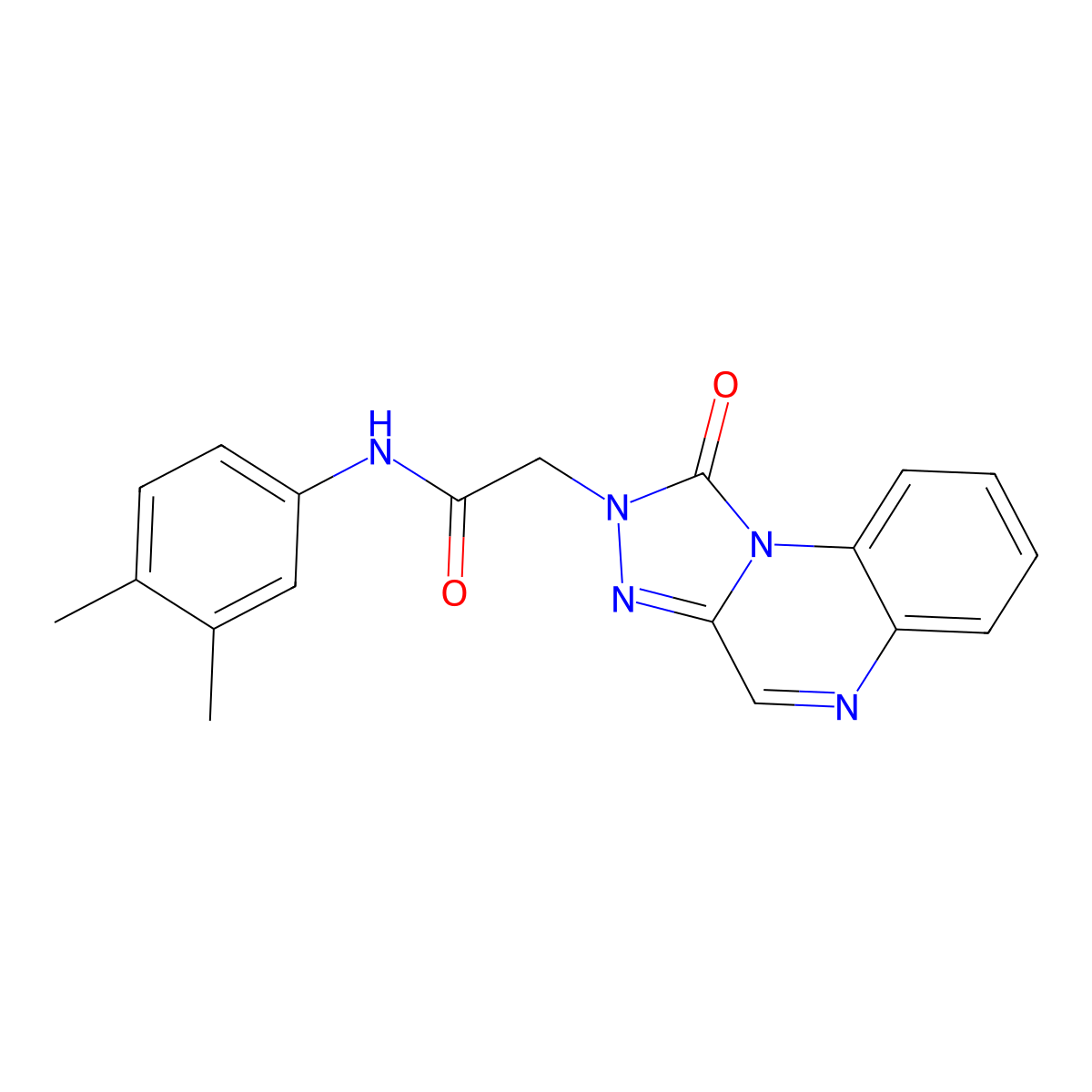 N-(3,4-dimethylphenyl)-2-(1-oxo-[1,2,4]triazolo[4,3-a]quinoxalin-2(1H)-yl)acetamide molecular structure, CAS 1031619-69-8