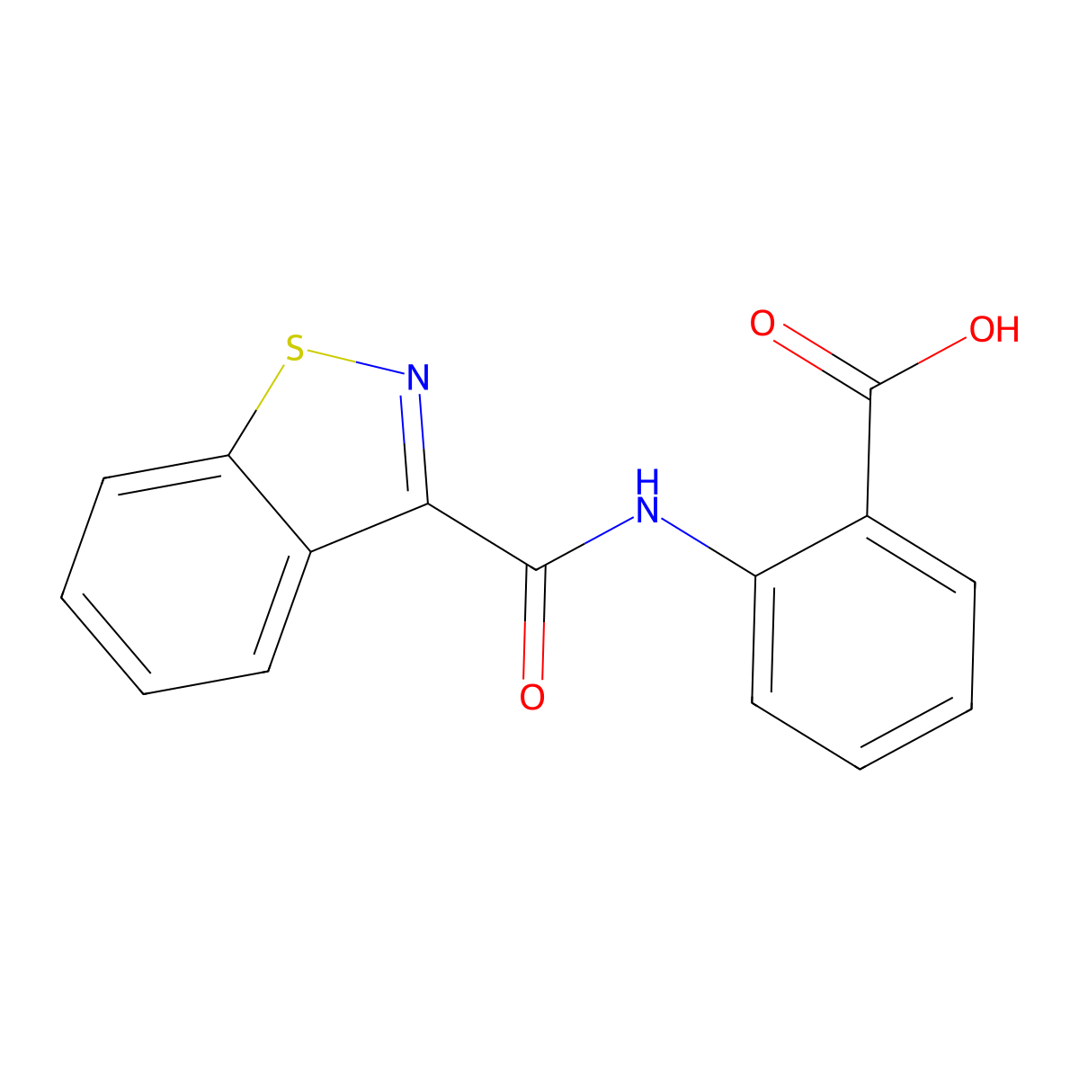 2-[(1,2-Benzisothiazol-3-ylcarbonyl)amino]benzoic acid molecular structure, CAS 1031627-74-3