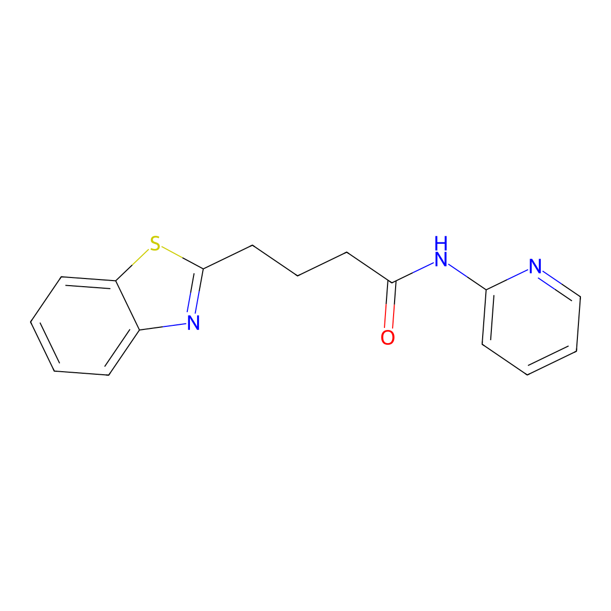 4-(1,3-benzothiazol-2-yl)-N-(pyridin-2-yl)butanamide molecular structure, CAS 1031628-85-9