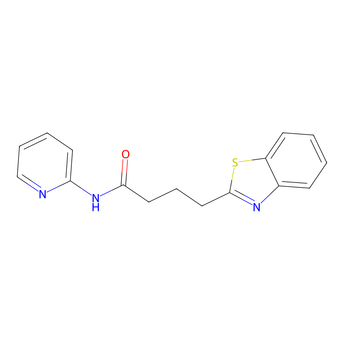 4-(1,3-benzothiazol-2-yl)-N-(pyridin-2-yl)butanamide molecular structure, CAS 1031628-85-9