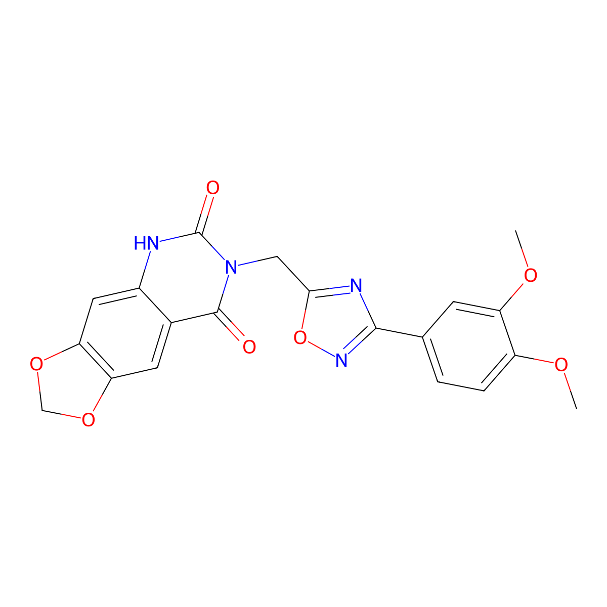 7-{[3-(3,4-dimethoxyphenyl)-1,2,4-oxadiazol-5-yl]methyl}-2H,5H,6H,7H,8H-[1,3]dioxolo[4,5-g]quinazoline-6,8-dione molecular structure, CAS 1031633-98-3