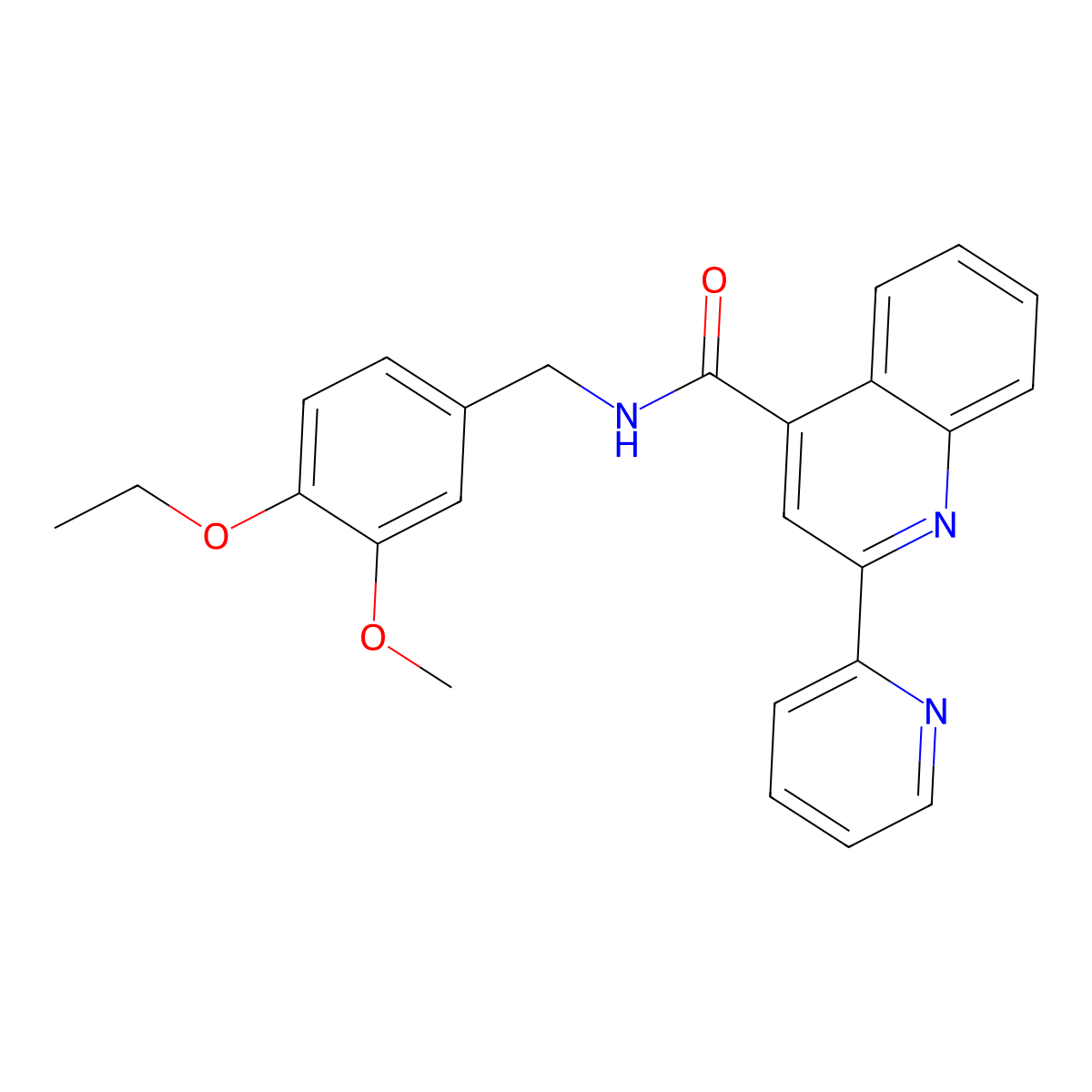 N-[(4-Ethoxy-3-methoxyphenyl)methyl]-2-(pyridin-2-YL)quinoline-4-carboxamide molecular structure, CAS 1031640-26-2