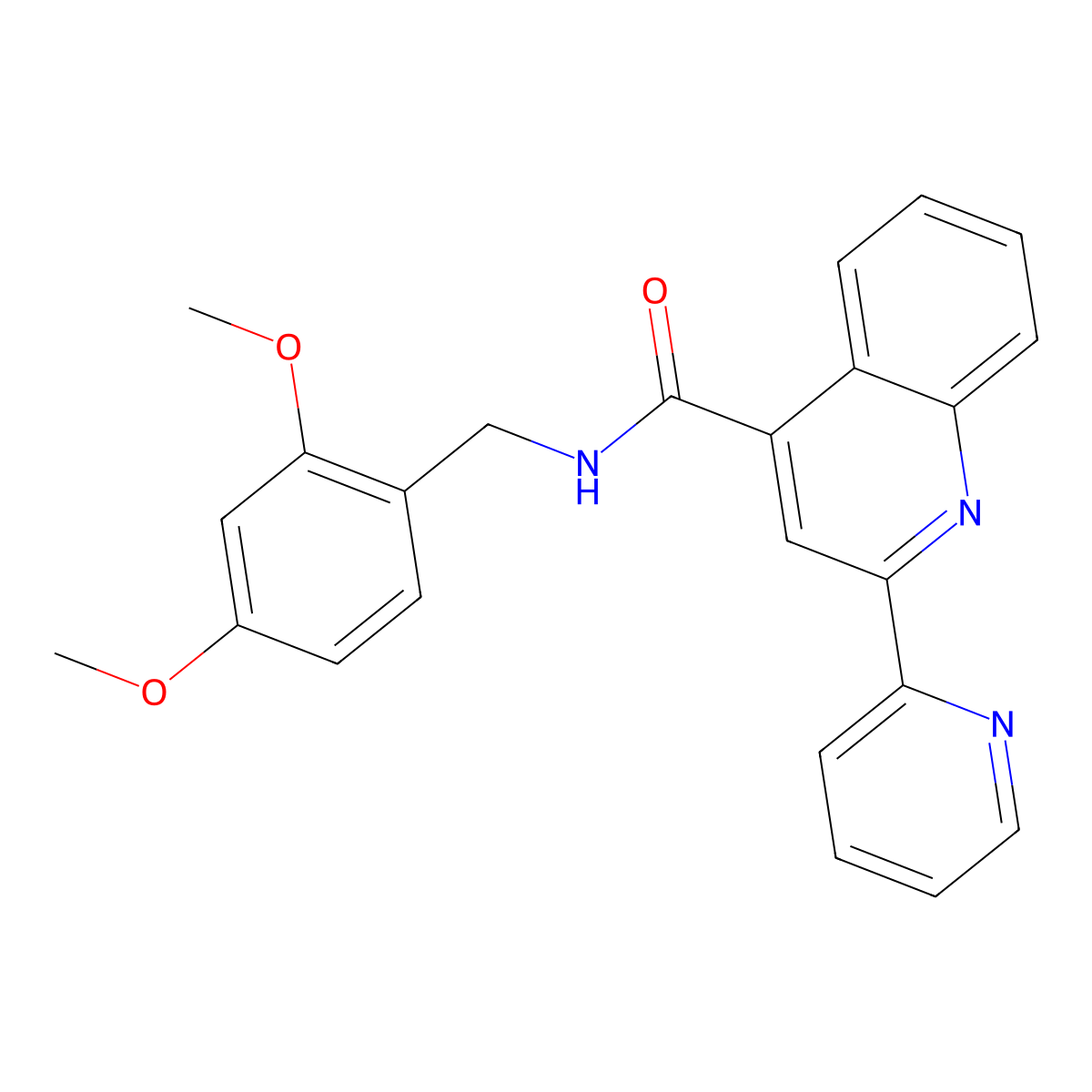 N-[(2,4-Dimethoxyphenyl)methyl]-2-(pyridin-2-YL)quinoline-4-carboxamide molecular structure, CAS 1031647-09-2
