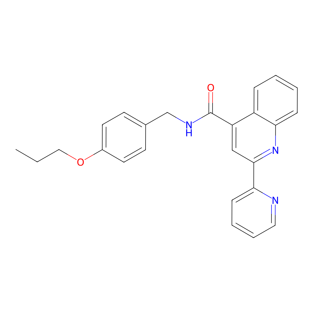 N-[(4-Propoxyphenyl)methyl]-2-(pyridin-2-YL)quinoline-4-carboxamide molecular structure, CAS 1031647-25-2