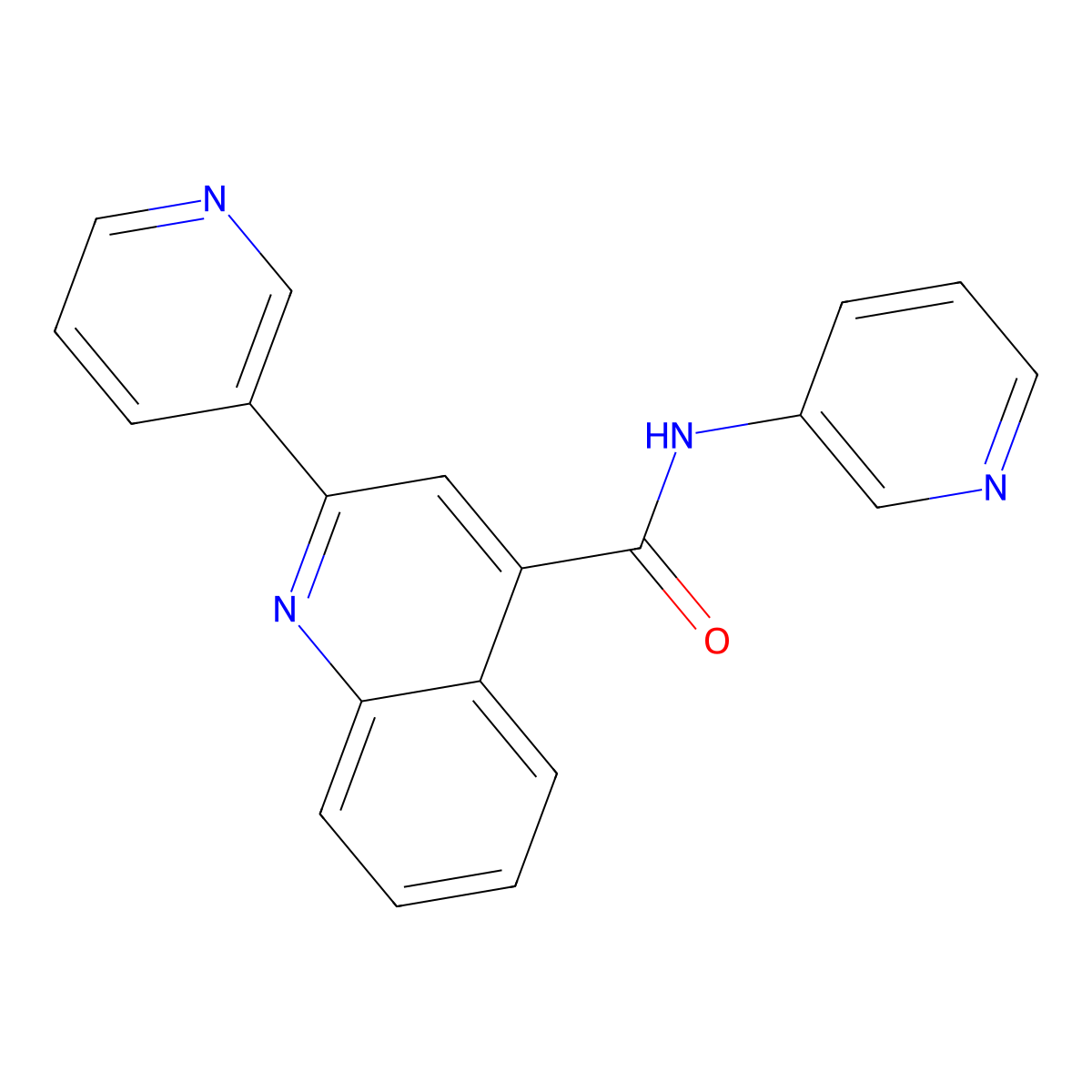N,2-di(pyridin-3-yl)quinoline-4-carboxamide molecular structure, CAS 1031648-94-8