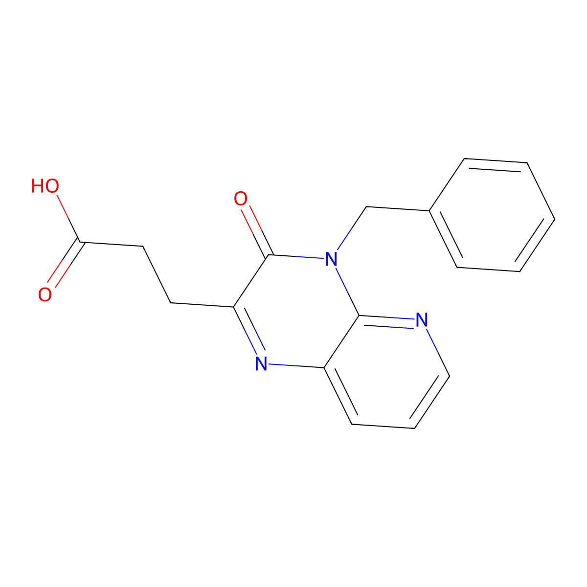 3-(4-Benzyl-3-oxo-3,4-dihydropyrido[2,3-b]pyrazin-2-yl)propanoic acid molecular structure, CAS 1031651-10-1