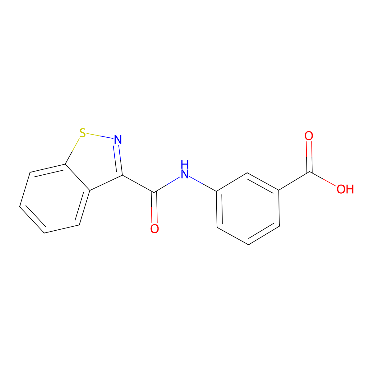 3-[(1,2-Benzisothiazol-3-ylcarbonyl)amino]-benzoic acid molecular structure, CAS 1031651-14-5