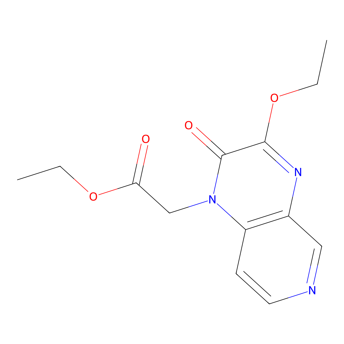 Ethyl (3-ethoxy-2-oxopyrido[3,4-b]pyrazin-1(2H)-yl)acetate molecular structure, CAS 1031651-61-2