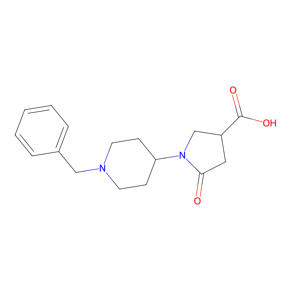 1-(1-Benzylpiperidin-4-yl)-5-oxopyrrolidine-3-carboxylic acid molecular structure, CAS 1031667-15-8