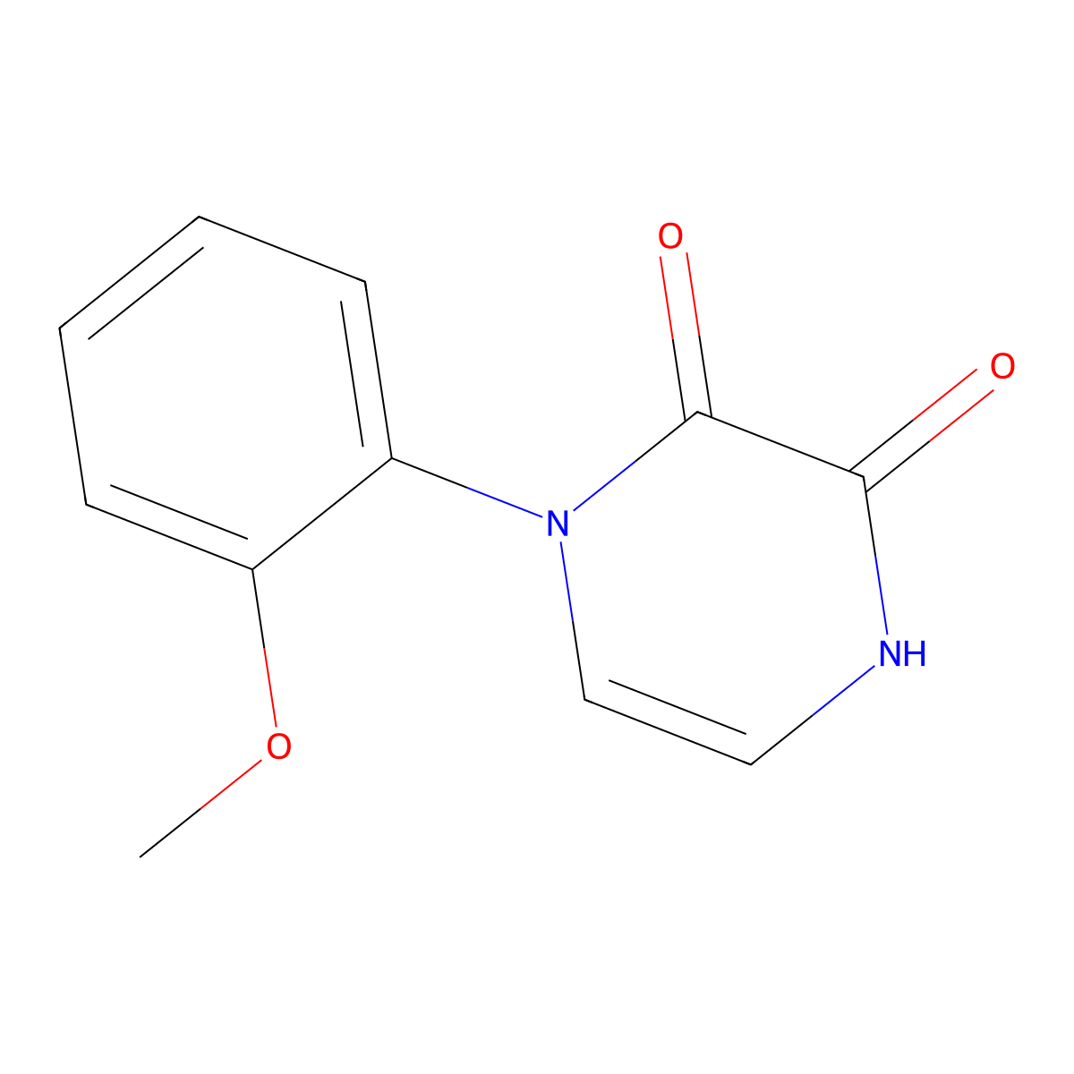 1-(2-Methoxyphenyl)-1,4-dihydropyrazine-2,3-dione molecular structure, CAS 1031668-96-8