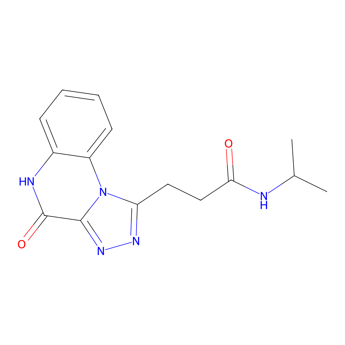 3-(4-oxo-4,5-dihydro[1,2,4]triazolo[4,3-a]quinoxalin-1-yl)-N-(propan-2-yl)propanamide molecular structure, CAS 1031669-29-0