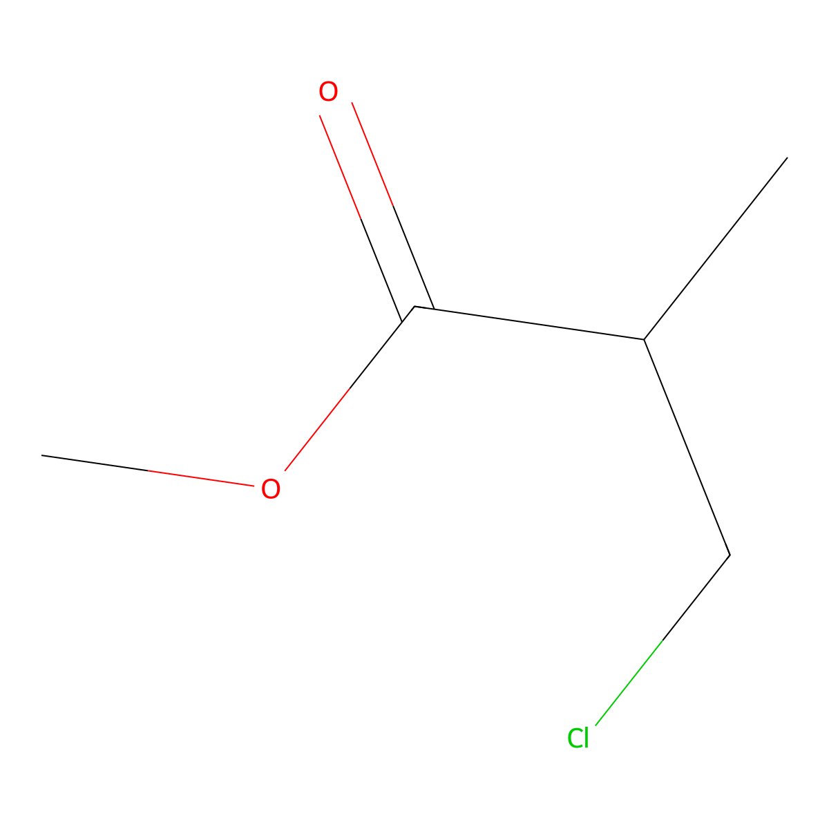 Methyl 3-chloro-2-methylpropanoate molecular structure, CAS 10317-11-0